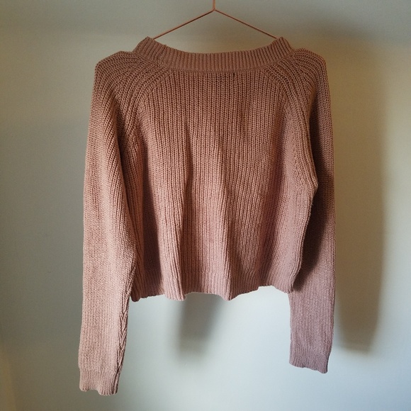 Forever 21 Mauve Cropped Sweater - Picture 2 of 2